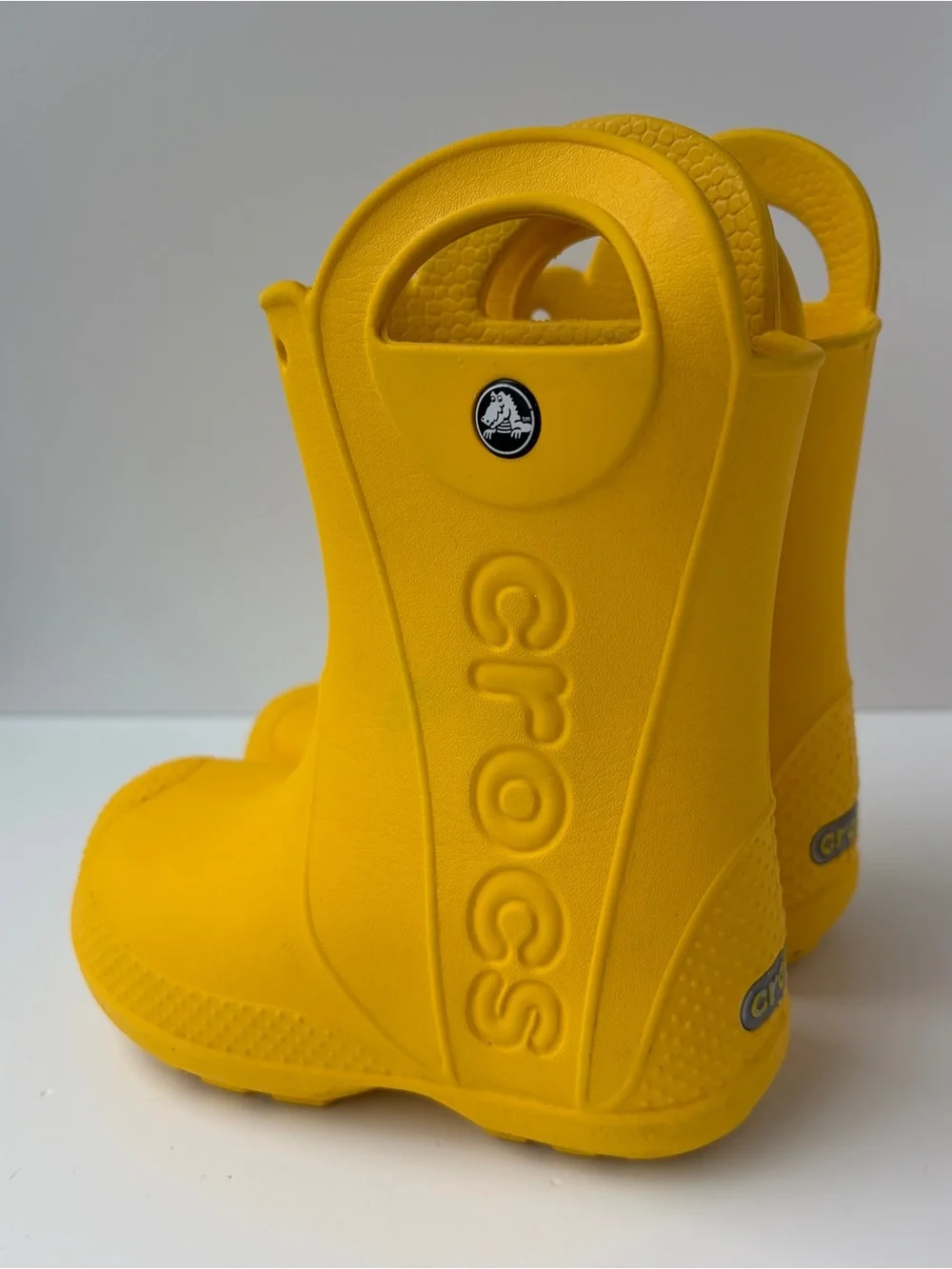 Crocs Kids Toddler Handle It Rain Boots Classic Solid Yellow Unisex C9